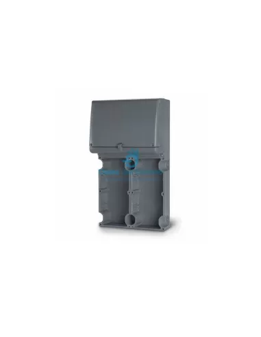 Scame Parre 579.5121 Sockel + Schalttafel x 2 GFK-Steckdosen 16/32a